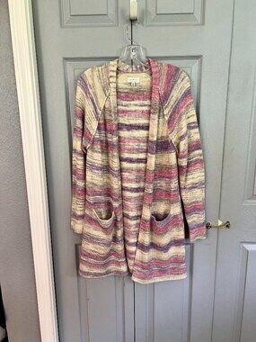 Cardigan Stripped Sweater by Lucky Brand